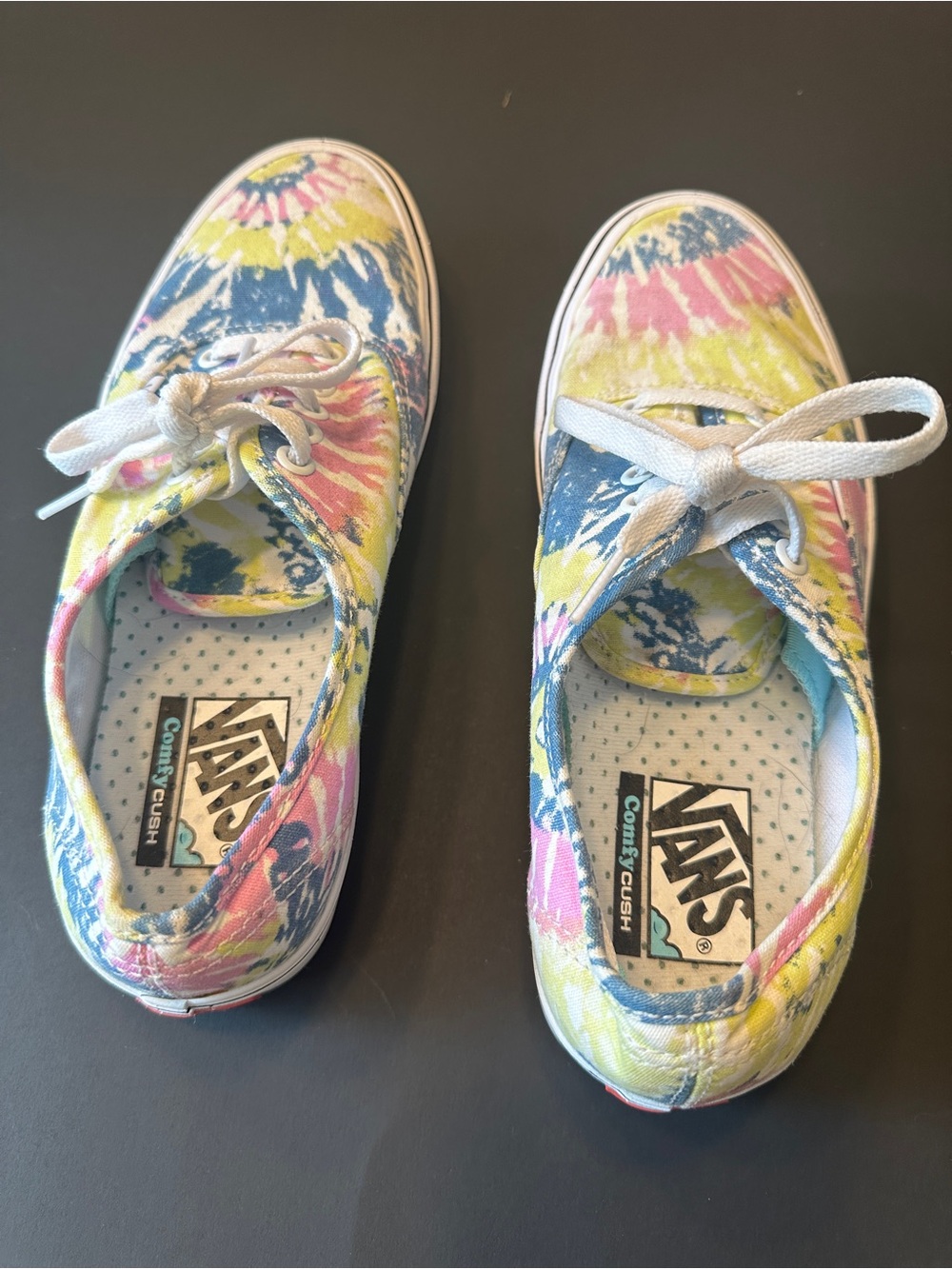 Vans Tie-Dye Canvas Sneakers in Pink, Blue & Yellow - Picture 4 of 6